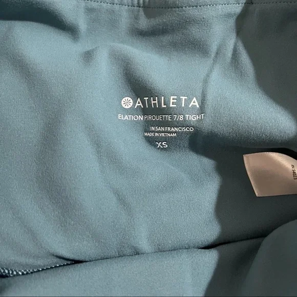 Athleta Elation Pirouette 7/8 Tight Leggings Size XS Rivera Blue Athletic - Picture 8 of 11
